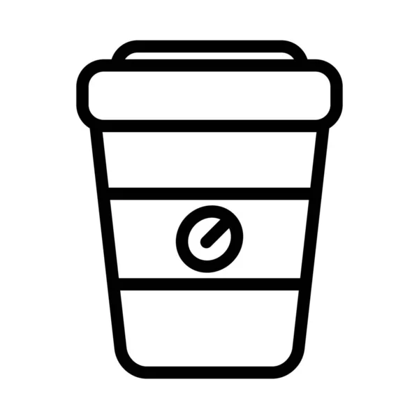 Café Bebida Icono Del Café Estilo Del Esquema — Archivo Imágenes Vectoriales