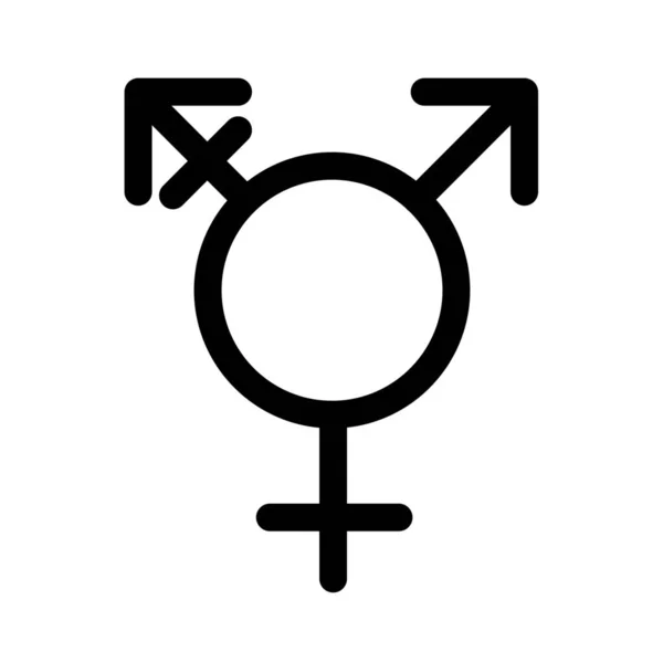 Φύλο Σύμβολο Φύλο Εικονίδιο Σεξ Στυλ Περίγραμμα — Διανυσματικό Αρχείο