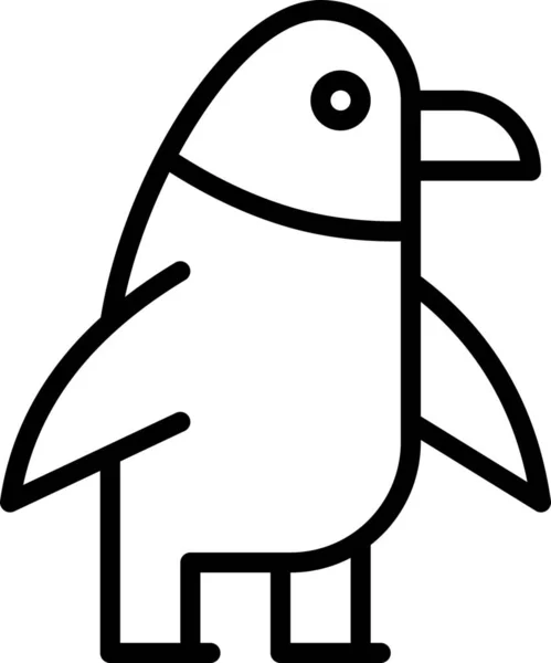 Arctische Flightless Flippers Icoon — Stockvector