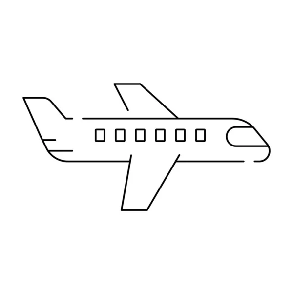 Aircraft Airline Flight Icon Outline Style — Stock Vector