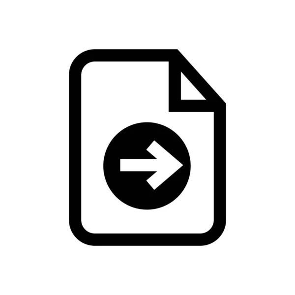 File File Forward File Next Icon Outline Stil — Stockvektor