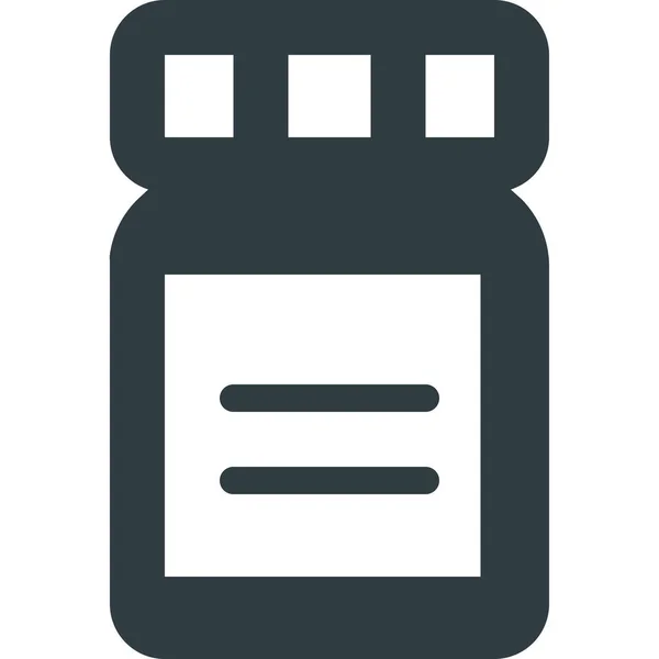 Medikamentenapotheke Pillen Symbol Solidem Stil — Stockvektor