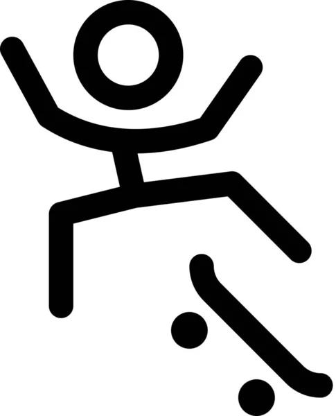 Action Équitation Skateboard Icône Dans Catégorie Football Soccer — Image vectorielle