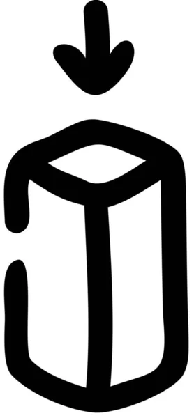 Pole Wprowadź Ikonę Sześciościanu Kategorii Znaki Symbole — Wektor stockowy