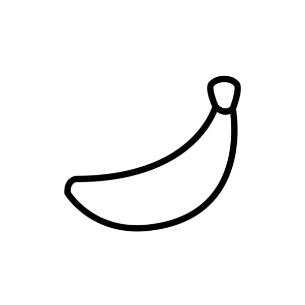 Bananenfrucht Frisches Obst Ikone Outline Stil — Stockvektor