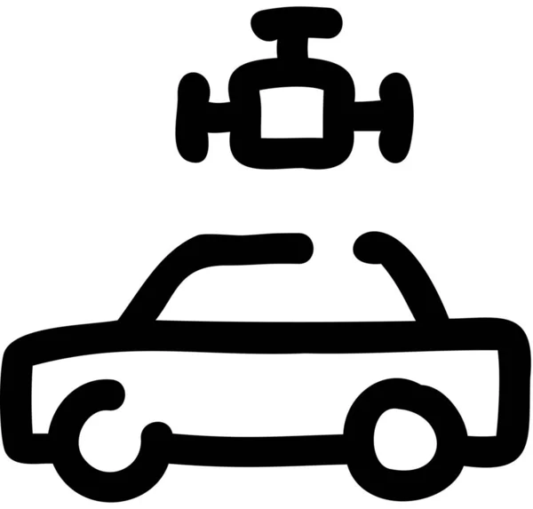 Иконка Двигателя Автомобиля Категории Транспортные Средства Виды Транспорта — стоковый вектор