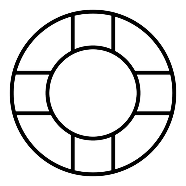 Значок Пляжного Рятувального Басейну Стилі Контур — стоковий вектор