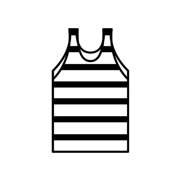 Shirt Singlet Tank Top Icon Dalam Gaya Outline - Stok Vektor