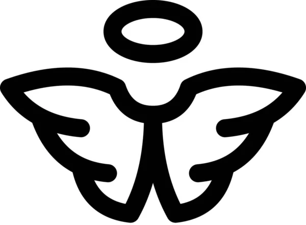 Ángel Plumas Volar Icono — Vector de stock