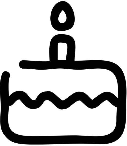 Икона Праздничного Торта Категории Еда Напитки — стоковый вектор