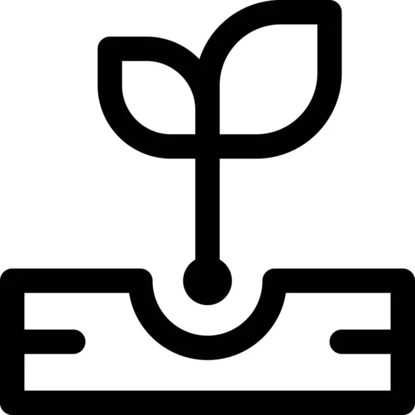 Bodempictogram Biologische Groei — Stockvector