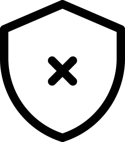 Chyba Negativní Ikona Ochrany Kategorii Zabezpečení Počítače Internetu — Stockový vektor
