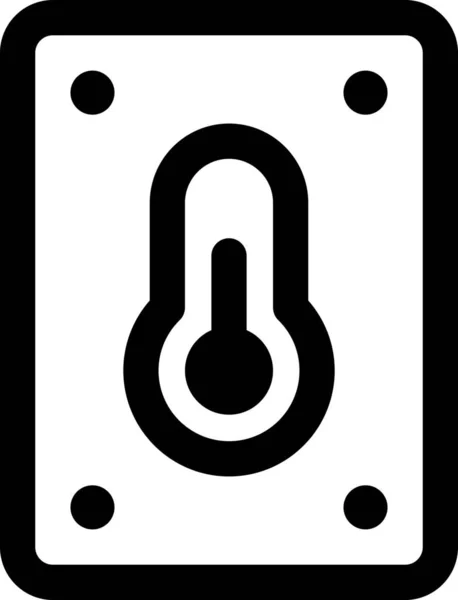 Bombilla Celsius Fahrenheit Icono — Vector de stock