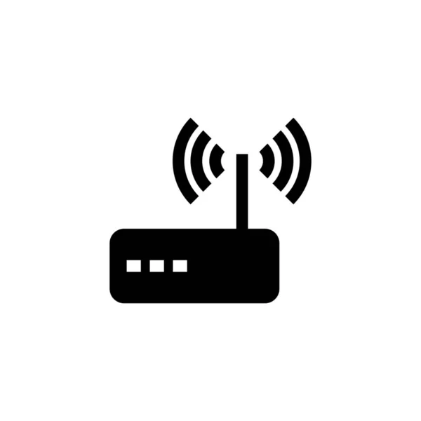Internet Modem Router Icon Solid Style — Stock Vector