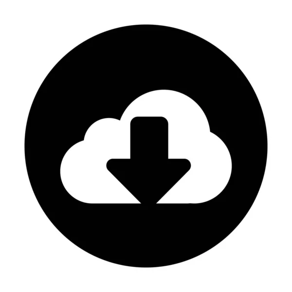 Nube Descargar Icono Icloud Estilo Sólido — Vector de stock