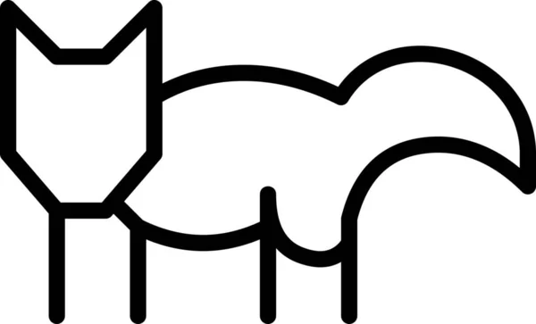 Icône Chien Rusé Carnivore Dans Catégorie Animaux — Image vectorielle