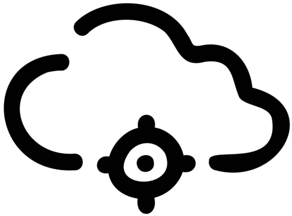 Icono Datos Computación Nube Categoría Infraestructura — Vector de stock