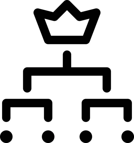 Hierarchy King Monarch Icon Culture Communities Category — Stock Vector