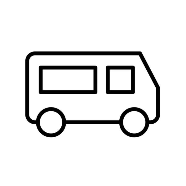 Van Outline Vehicles Modes Transportation Icon Outline Style — Stock Vector