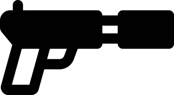 秘密武器手枪图标 — 图库矢量图片