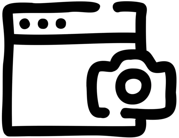 Browser Kamera Computer Symbol — Stockvektor