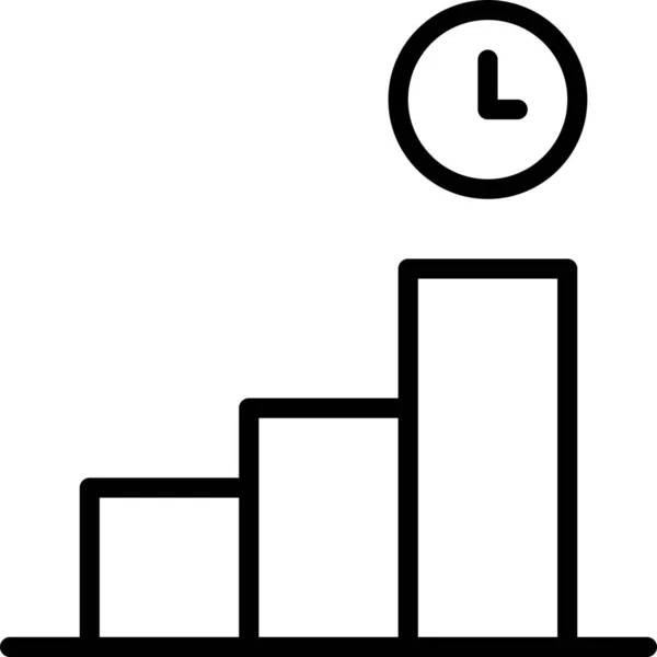 Gráfico Gráfico Aumento Ícone Categoria Sinais Símbolos — Vetor de Stock