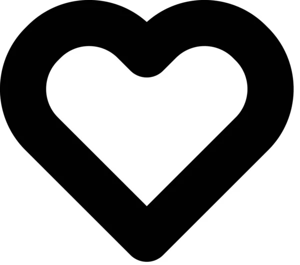 Эмоции Любимая Икона Сердца Стиле Flat — стоковый вектор