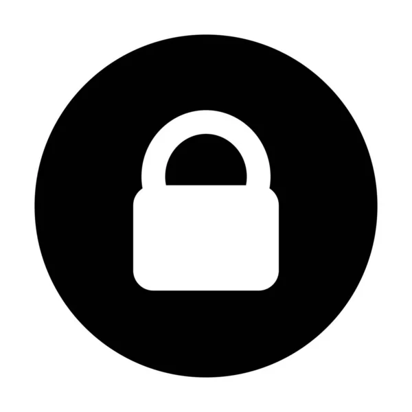 Verrouiller Mot Passe Icône Confidentialité Dans Style Solide — Image vectorielle