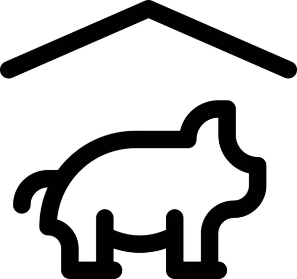 Wildschwein Als Heimische Ikone — Stockvektor