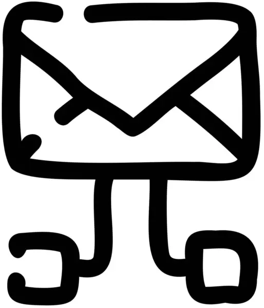 Connexion Enveloppe Données Icône — Image vectorielle