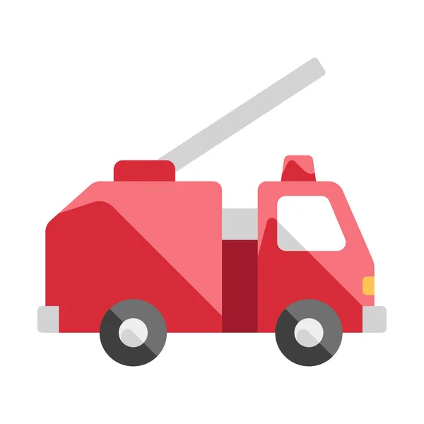 Icône Incendie Moteur Urgence Style Plat — Image vectorielle
