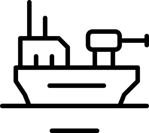 Icono Arma Armada Buque Guerra — Vector de stock