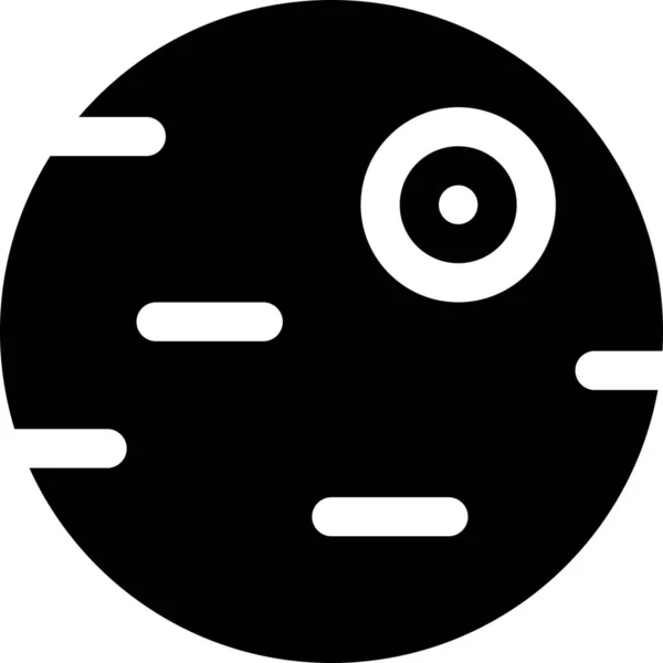 Death Orb Planet Icon Solid Style — Stockový vektor