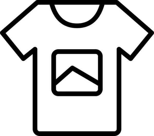 Tisk Ikony Obrázku Košile — Stockový vektor