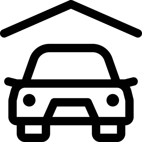 Car Drive Garage Icon — Stock Vector