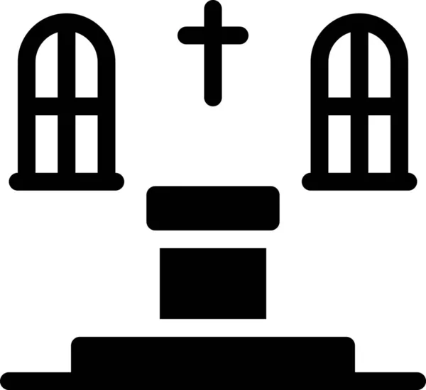 Altar Ícone Igreja Cristã —  Vetores de Stock