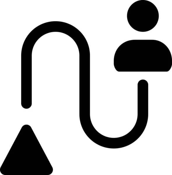 Richtung Pfad Person Symbol — Stockvektor
