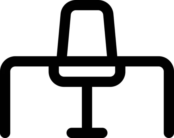 Chair Furniture Office Icon Outline Style — 스톡 벡터