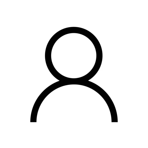 Konto Avatar Person Symbol Umriss Stil — Stockvektor