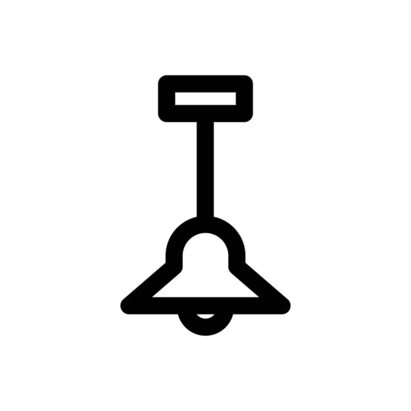 Ikona Nábytkové Lampy Stylu Obrysu — Stockový vektor