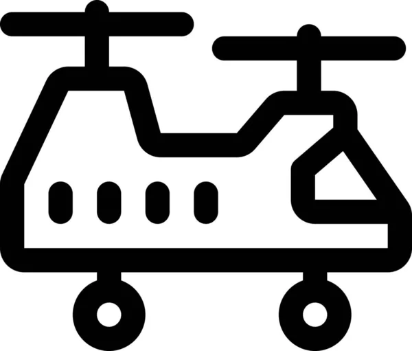 Leger Chinook Helikopter Pictogram — Stockvector