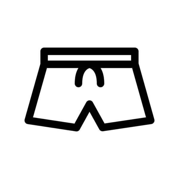 Vacaciones Pantalones Cortos Icono Verano Estilo Esquema — Archivo Imágenes Vectoriales