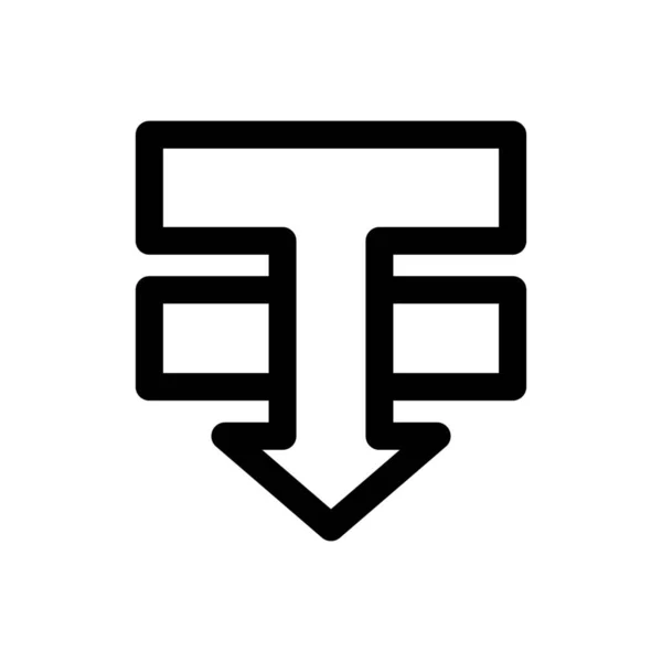 Back Design Tool Last Icon Outline Style — 스톡 벡터