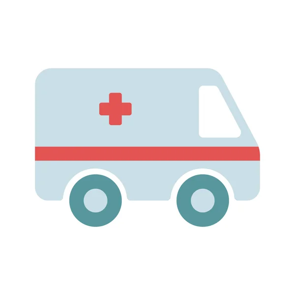 Accident Ambulance Emergency Icon Flat Style — Stock Vector