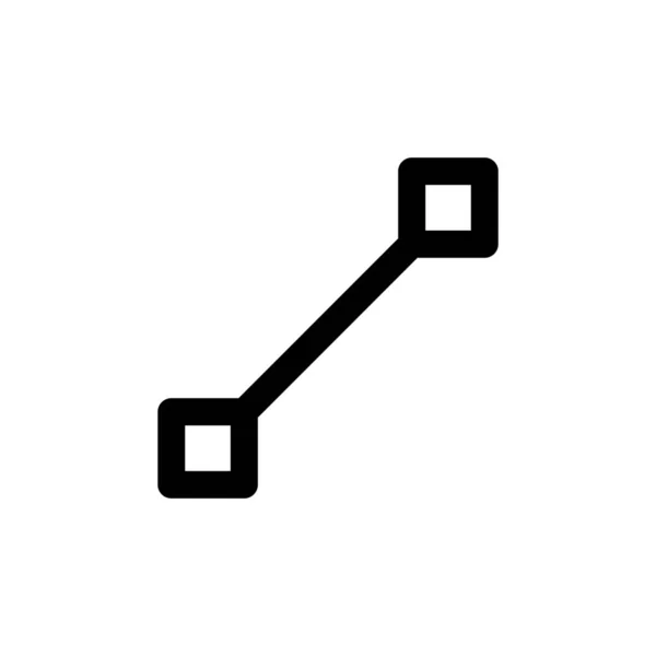 Ontwerp Tool Lijn Pad Pictogram Outline Stijl — Stockvector