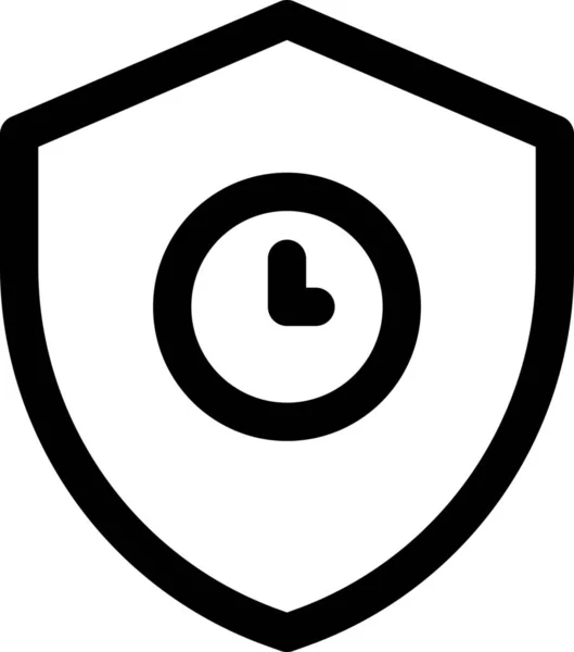 Icono Seguridad Protección Reloj Categoría Ordenador Seguridad Internet — Vector de stock