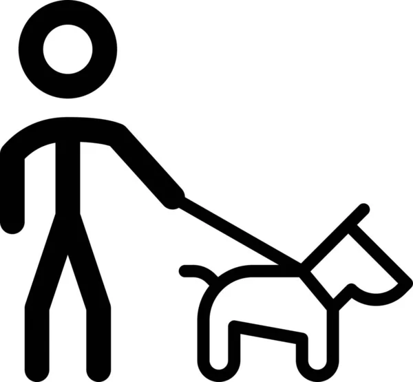 Dog Pet Leash Icon — Stock Vector