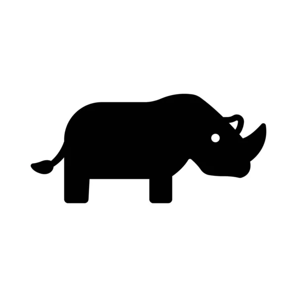 Africa Animal Conservation Icon Solid Style — ストックベクタ