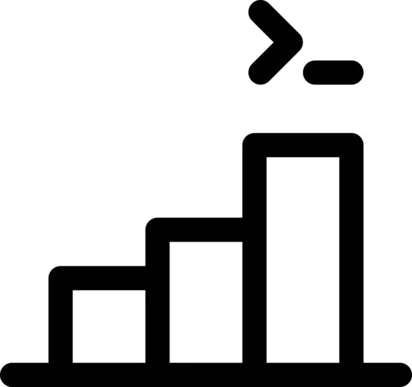 Ícone Gráfico Código Gráfico Categoria Sinais Símbolos — Vetor de Stock