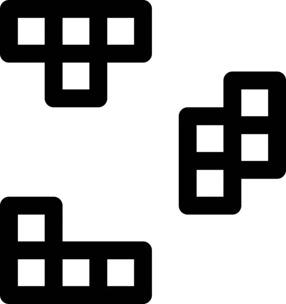 Klassisches Spiel Tetris Symbol — Stockvektor